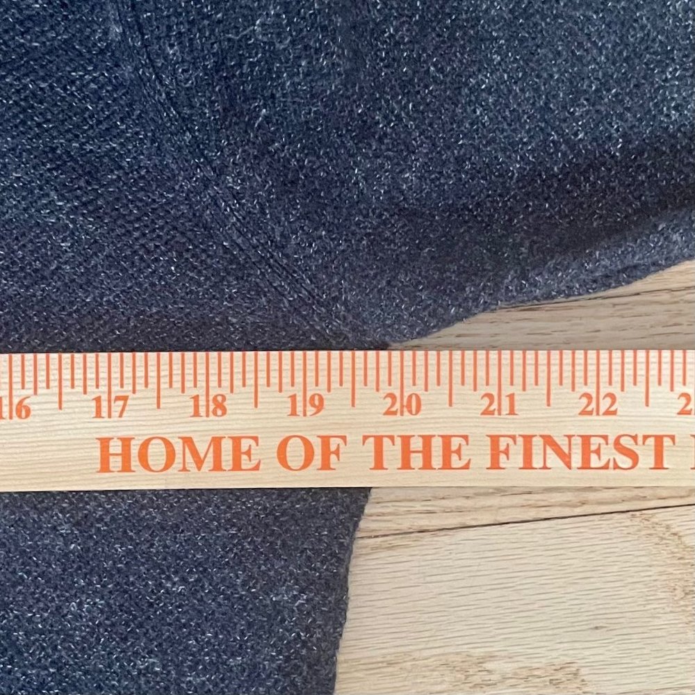 Massimo Dutti Women’s Pullover Sweater Crew Neck 100% Cotton Blue Marled Size L - Picture 7 of 8